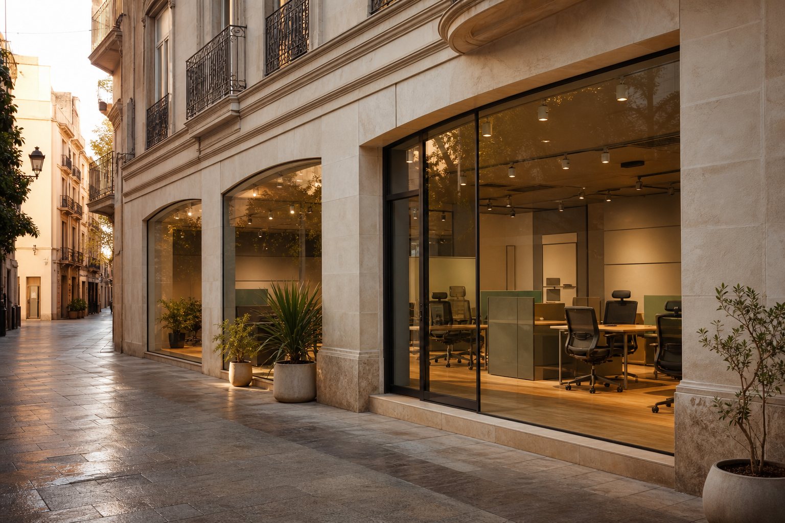 Fachada del showroom de Kiporavet en Calle de Colón, Valencia